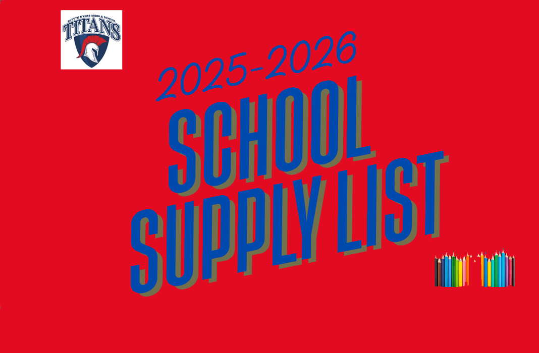 School Supply list for '25-'26